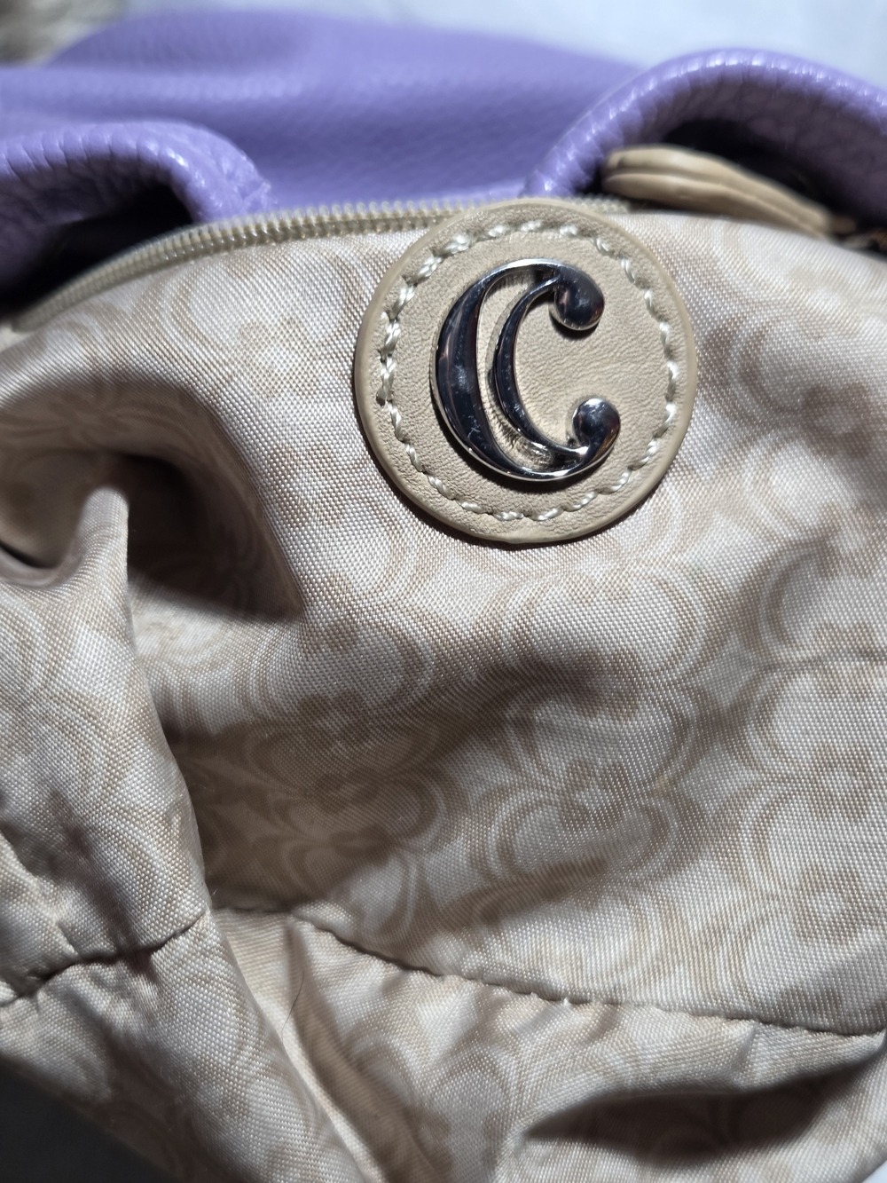 Charming Charlie purple mini drawstring crossbody bucket bag NWOT - Picture 8 of 11